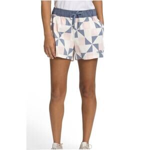 North Face Shorts Geometric Pink Gray & Cream Class V Pockets Womens Medium 4.5"